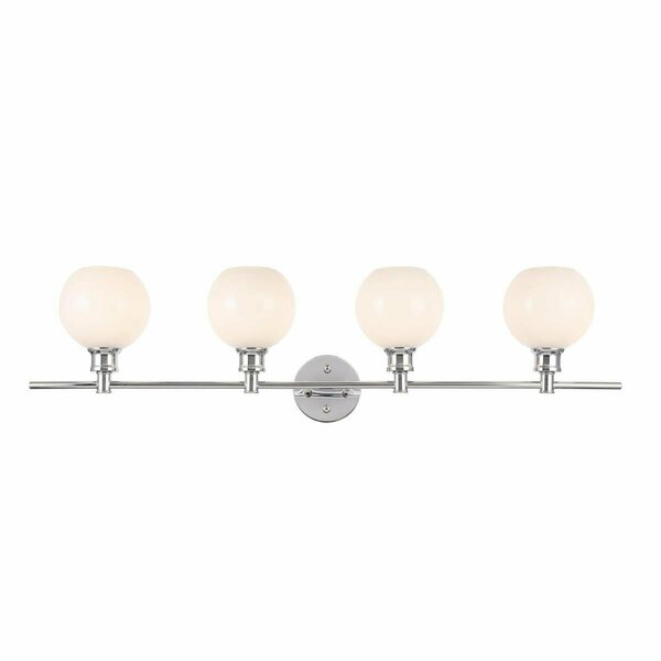 Cling Collier 4 Light Chrome & Frosted White Glass Wall Sconce CL2955354